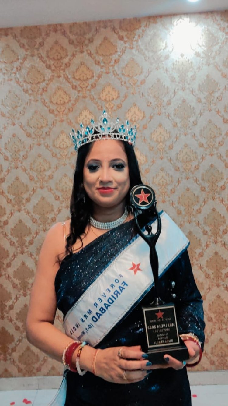 Richa Shailja Crowned Mrs. Faridabad 2023 at Forever Mrs. India, Jaipur Grand Finale Awaits