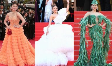 Urvashi Rautela's Triumphant Tricolor Ensembles From Cannes Film Festival Is A Tribute On This 77th Independence Day 2023